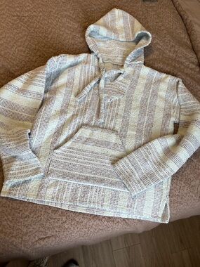 Authentic Mexican Baja Hoodie Surfer Poncho
